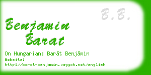 benjamin barat business card