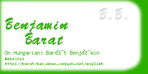 benjamin barat business card